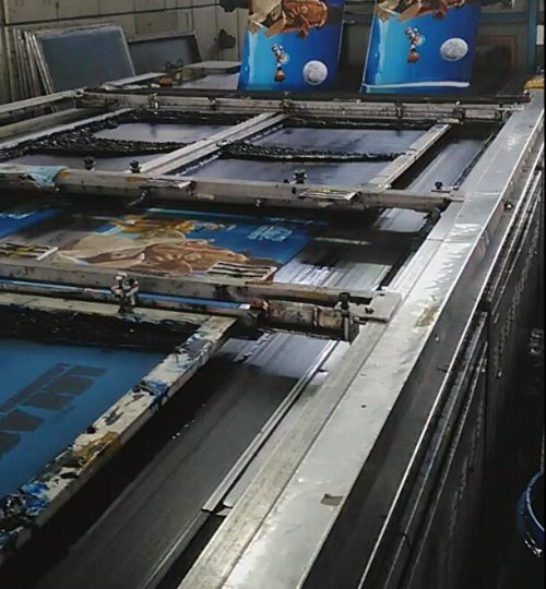 Ice Age beach towel on printing process